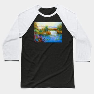 Flowers by the pond Baseball T-Shirt